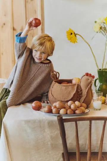 Kosz dekoracyjny COCOBELLA brązowy na zabawki