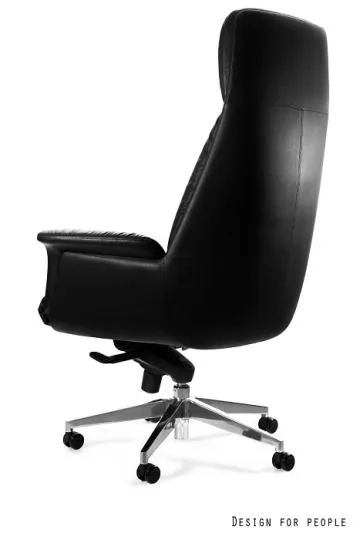 Fotel biurowy APUS czarny/skóra naturalna
