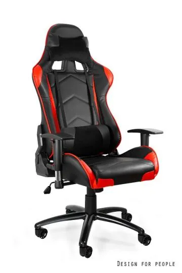 Fotel biurowy gamingowy DYNAMIQ V5 czarny/czerwony