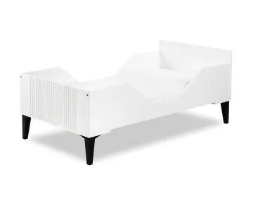 Łóżeczko dziecięce tapczanik MIA 140x70 białe/czarne
