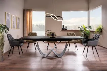 Stół rozkładany INFINITY CERAMIC 160(240)x95 czarny