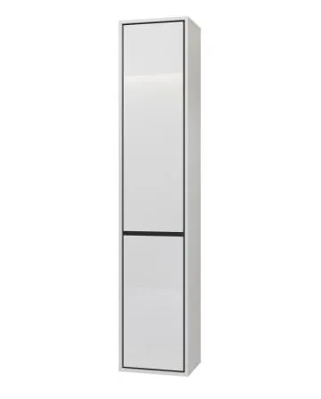 Szafka łazienkowa GAJA 2D 35cm biały połysk/czarna