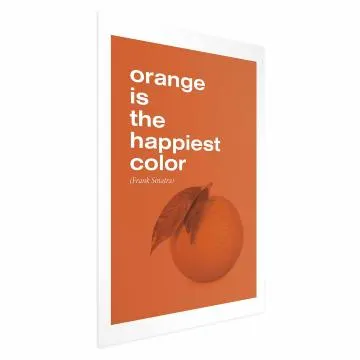 Plakat The Happiest Colour 21x30 cm bez ramy z marginesem