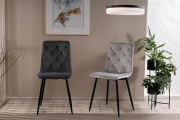 Krzesło tapicerowane JERRY VELVET czarne