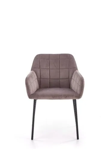 Krzesło K305 VELVET szare