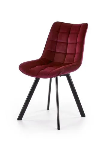 Krzesło tapicerowane K332 VELVET bordowe