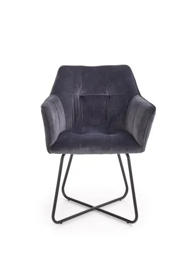 Krzesło tapicerowane K377 VELVET szare