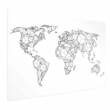 Plakat Geometryczna mapa 60x40 cm bez ramy bez marginesu