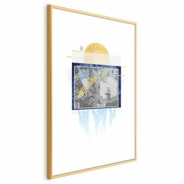Plakat Antarktyda 60x90cm z ramą złotą z marginesem