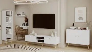 Szafka RTV LEBEL 170 biała mat