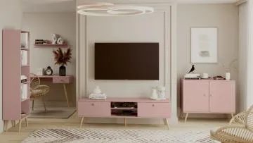 Szafka RTV LEBEL 170 różowa