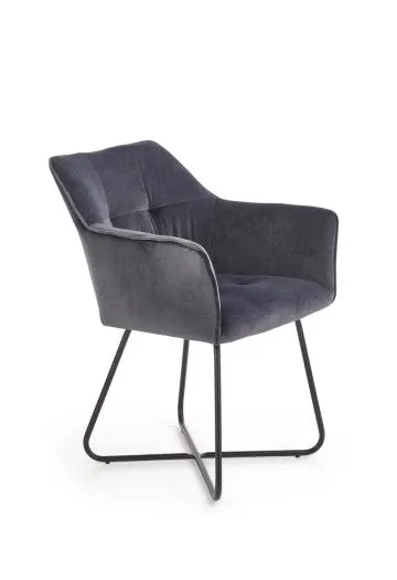 Krzesło tapicerowane K377 VELVET szare