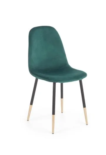 Krzesło tapicerowane K379 VELVET ciemno zielone