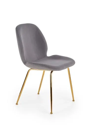 Krzesło tapicerowane K381 VELVET szare