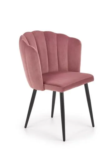 Krzesło tapicerowane K386 VELVET różowe