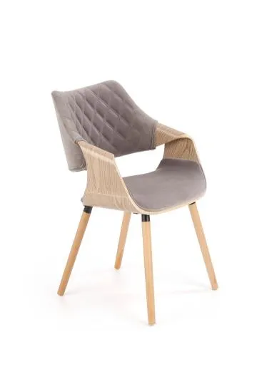 Krzesło K396 VELVET szare