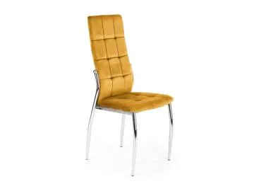 Krzesło tapicerowane K416 VELVET musztardowe