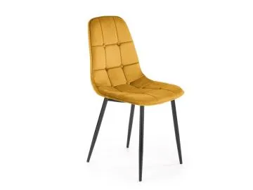 Krzesło tapicerowane K417 VELVET musztardowe