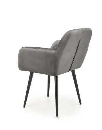 Krzesło tapicerowane K429 VELVET szare