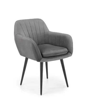 Krzesło tapicerowane K429 VELVET szare