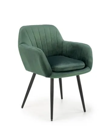 Krzesło tapicerowane K429 VELVET ciemnozielone