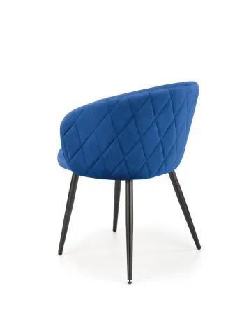 Krzesło tapicerowane K430 VELVET granatowe