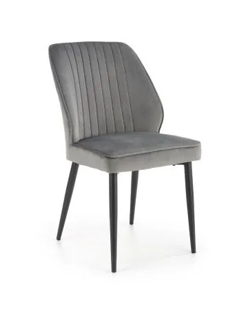 Krzesło tapicerowane K432 VELVET szare