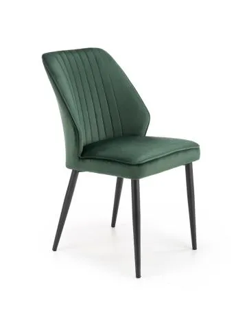 Krzesło tapicerowane K432 VELVET ciemnozielone