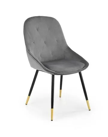 Krzesło tapicerowane K437 VELVET szare