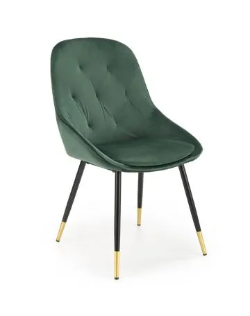 Krzesło tapicerowane K437 VELVET ciemnozielone