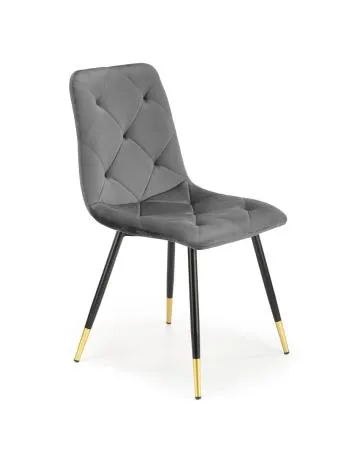 Krzesło tapicerowane K438 VELVET szare