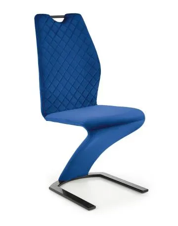 Krzesło tapicerowane K442 VELVET granatowe