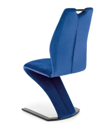 Krzesło tapicerowane K442 VELVET granatowe