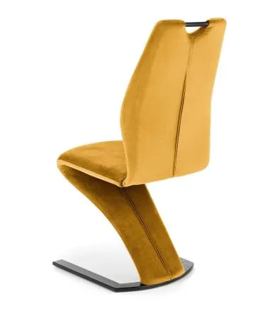 Krzesło tapicerowane K442 VELVET musztardowy