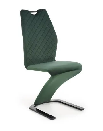 Krzesło tapicerowane K442 VELVET ciemnozielone