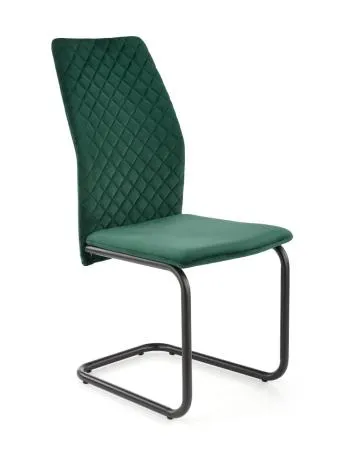 Krzesło tapicerowane K444 VELVET ciemnozielone