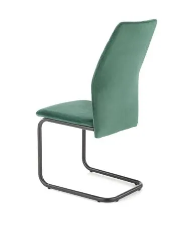 Krzesło tapicerowane K444 VELVET ciemnozielone