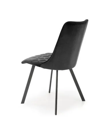 Krzesło tapicerowane K450 VELVET czarne