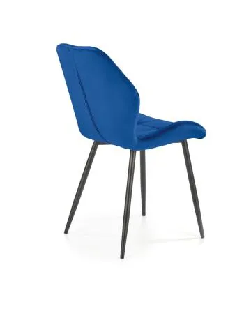 Krzesło tapicerowane K453 VELVET granatowe