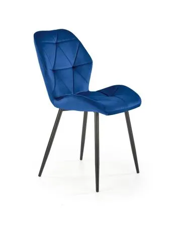 Krzesło tapicerowane K453 VELVET granatowe