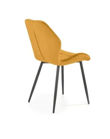 Krzesło tapicerowane K453 VELVET musztardowe