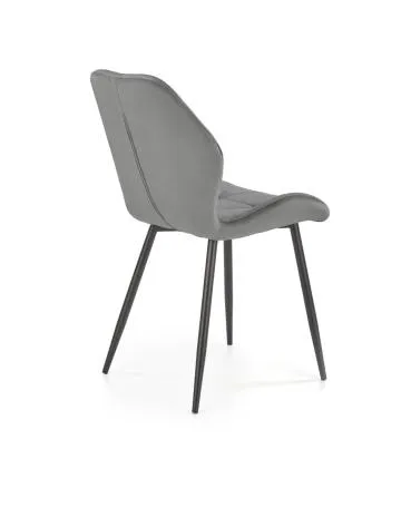 Krzesło tapicerowane K453 VELVET szare
