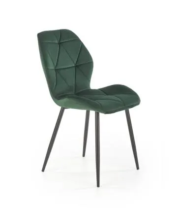 Krzesło tapicerowane K453 VELVET ciemnozielone