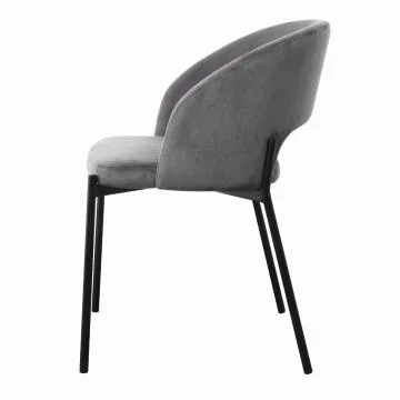 Krzesło tapicerowane K455 VELVET szare