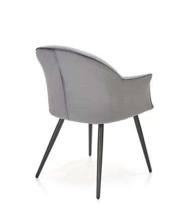 Krzesło tapicerowane K468 VELVET szare