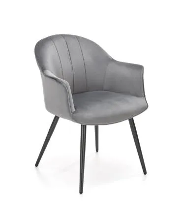Krzesło tapicerowane K468 VELVET szare