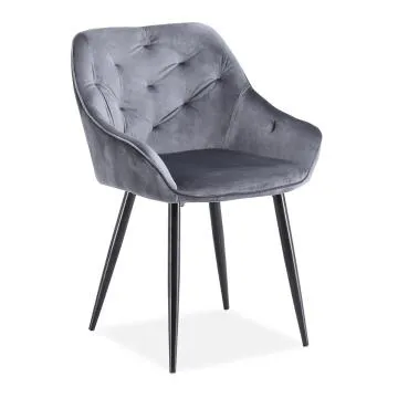 Krzesło tapicerowane K487 VELVET szare