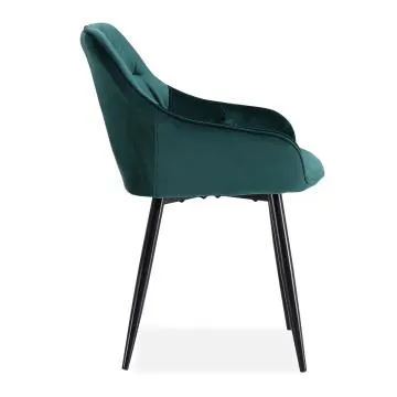 Krzesło tapicerowane K487 VELVET ciemnozielone