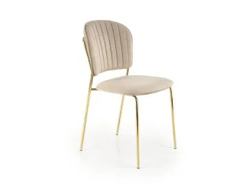 Krzesło tapicerowane K499 VELVET beżowe
