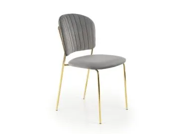 Krzesło tapicerowane K499 VELVET szare